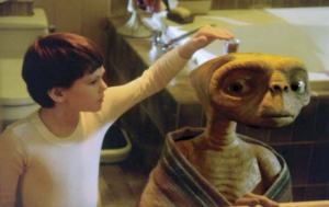 A deleted scene where Elliot examines E.T. more. Restored in the 2002 cut with a CGI model, it was placed on the Blu-ray as a bonus feature and rightfully so